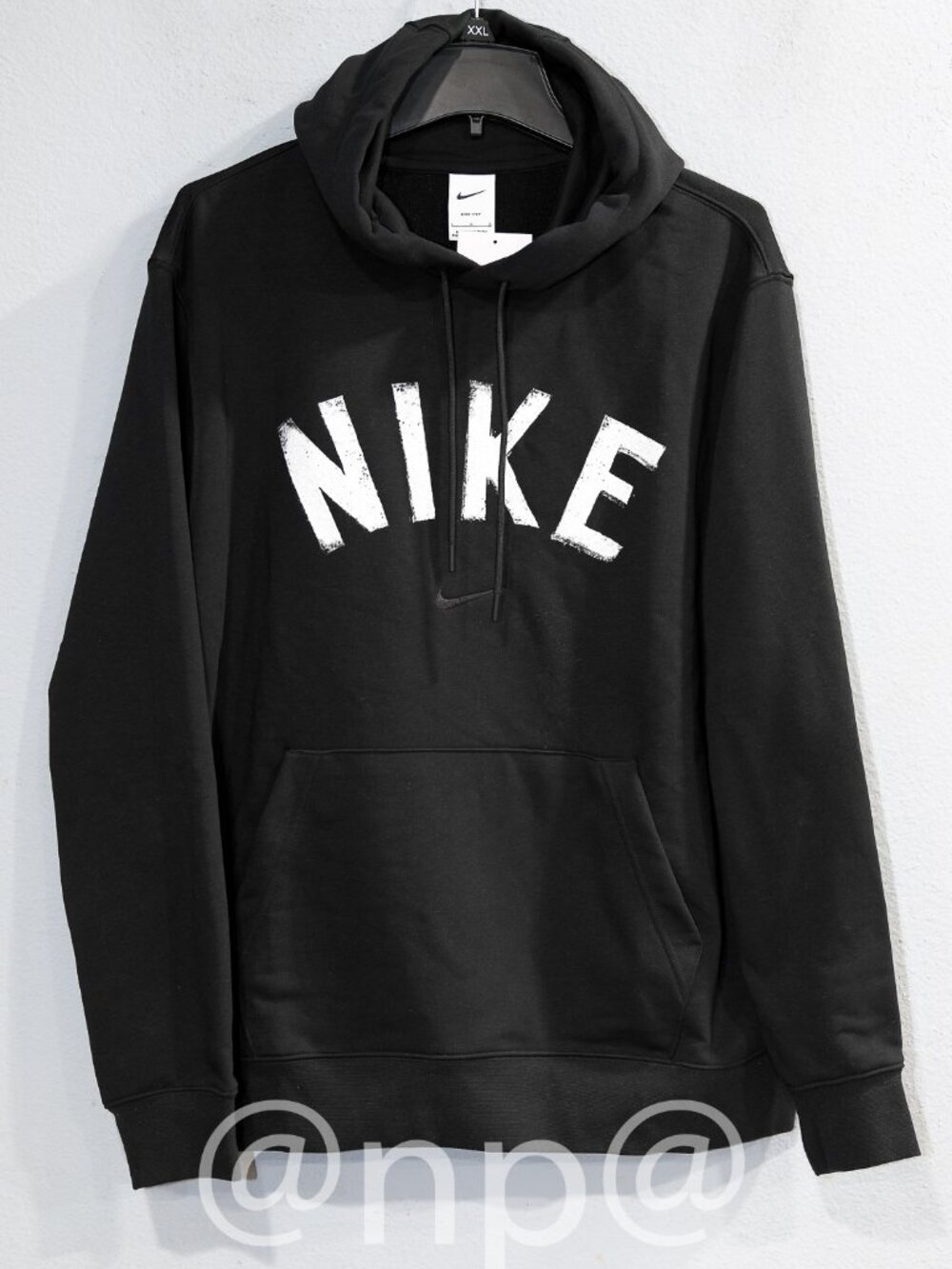 Nike Men's Black/White Club Graphic Fleece Pullover Hoodie FV9919-010